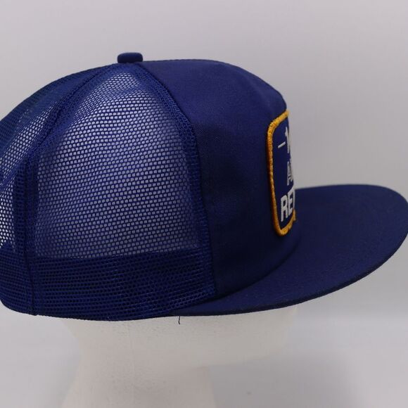 Airline Retirees 1487 Vintage Navy Blue Trucker Mesh Snapback Flight Cap Hat - Picture 11 of 11